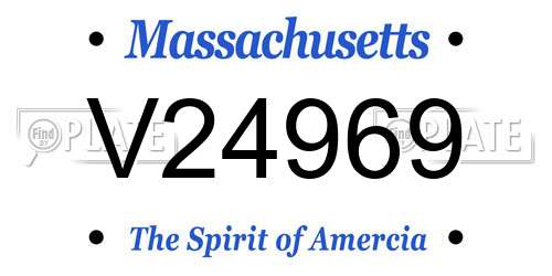 V24969 Massachusetts License Plate