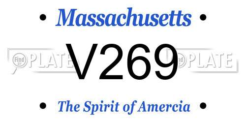 V269 Massachusetts License Plate
