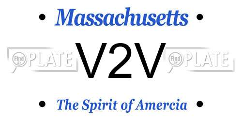 V2V Massachusetts License Plate