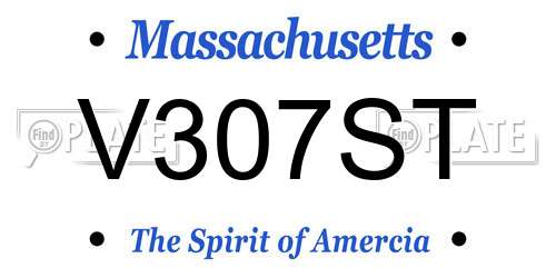 V307ST Massachusetts License Plate