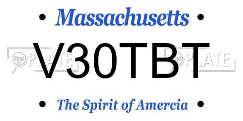 V30TBT Massachusetts License Plate