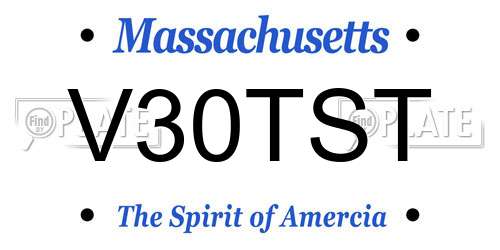 V30TST Massachusetts License Plate