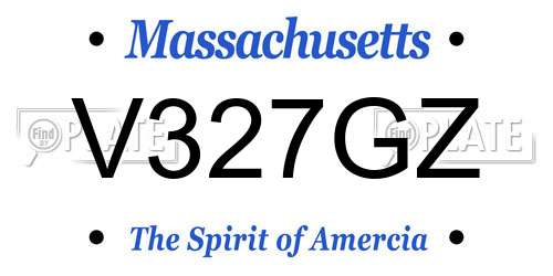 V327GZ Massachusetts License Plate