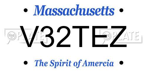 V32TEZ Massachusetts License Plate