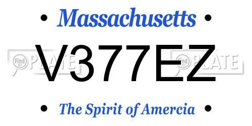 V377EZ Massachusetts License Plate