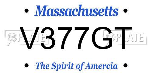 V377GT Massachusetts License Plate