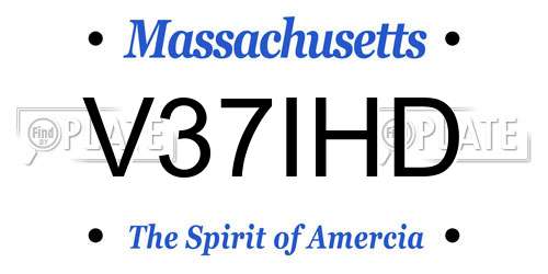 V37IHD Massachusetts License Plate