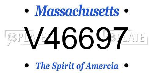 V46697 Massachusetts License Plate