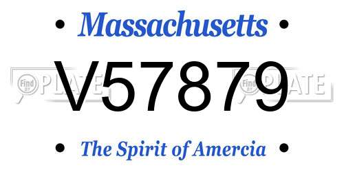 V57879 Massachusetts License Plate