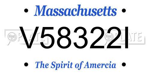 V58322I Massachusetts License Plate