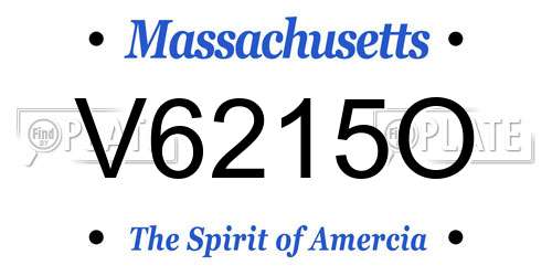 V6215O Massachusetts License Plate