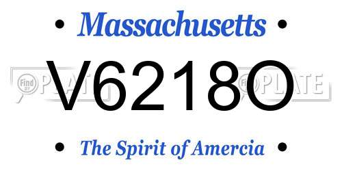 V6218O Massachusetts License Plate