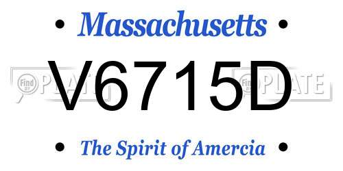 V6715D Massachusetts License Plate