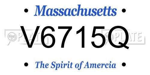 V6715Q Massachusetts License Plate