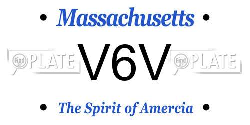 V6V Massachusetts License Plate