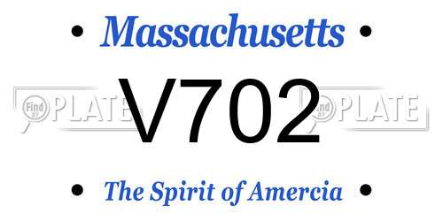 V702 Massachusetts License Plate