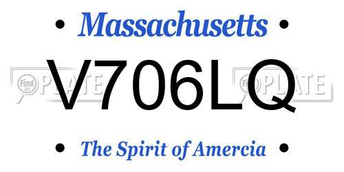 V706LQ Massachusetts License Plate