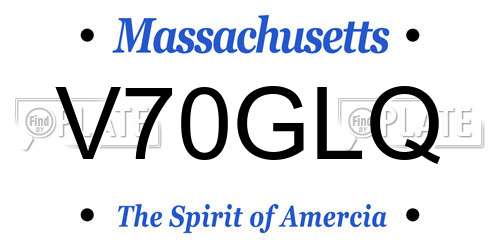 V70GLQ Massachusetts License Plate
