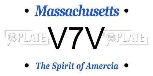 V7V Massachusetts License Plate