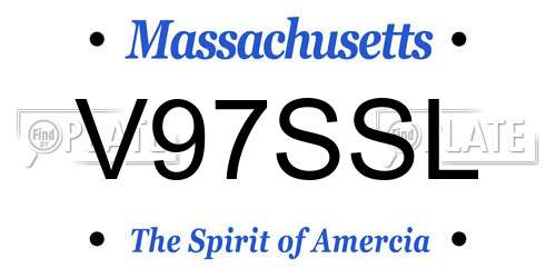 V97SSL Massachusetts License Plate