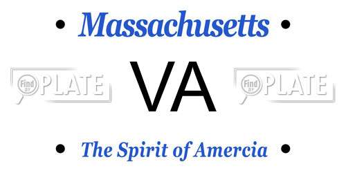 VA Massachusetts License Plate