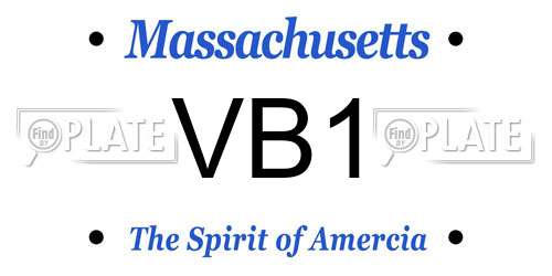 VB1 Massachusetts License Plate