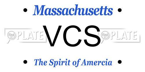 VCS Massachusetts License Plate