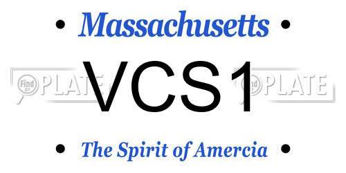 VCS1 Massachusetts License Plate