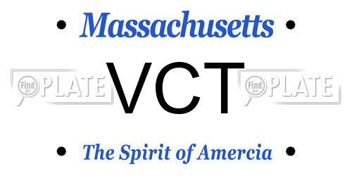VCT Massachusetts License Plate