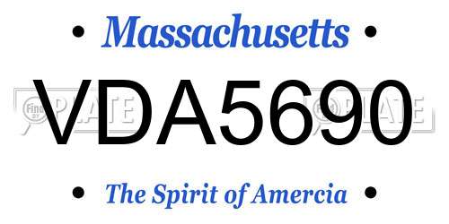 VDA5690 Massachusetts License Plate