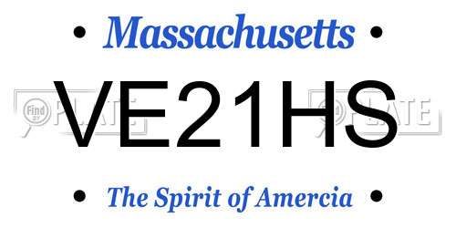 VE21HS Massachusetts License Plate