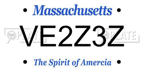 VE2Z3Z Massachusetts License Plate