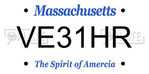VE31HR Massachusetts License Plate