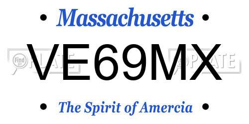 VE69MX Massachusetts License Plate