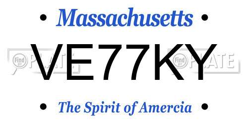 VE77KY Massachusetts License Plate