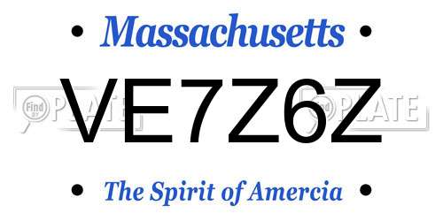 VE7Z6Z Massachusetts License Plate