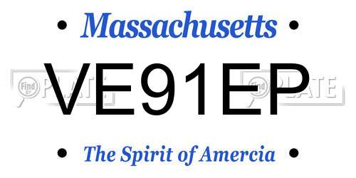 VE91EP Massachusetts License Plate
