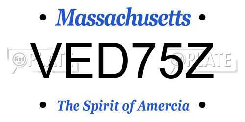 VED75Z Massachusetts License Plate