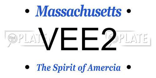 VEE2 Massachusetts License Plate