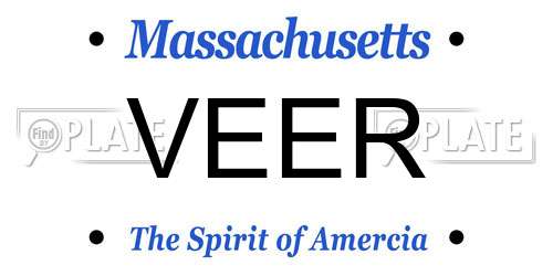 VEER Massachusetts License Plate