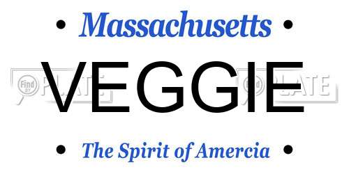 VEGGIE Massachusetts License Plate