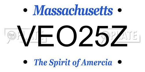 VEO25Z Massachusetts License Plate