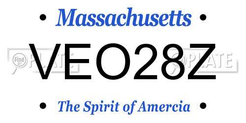 VEO28Z Massachusetts License Plate