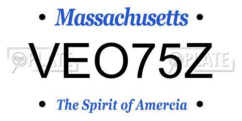VEO75Z Massachusetts License Plate