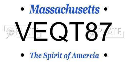 VEQT87 Massachusetts License Plate