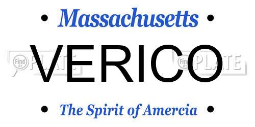 VERICO Massachusetts License Plate