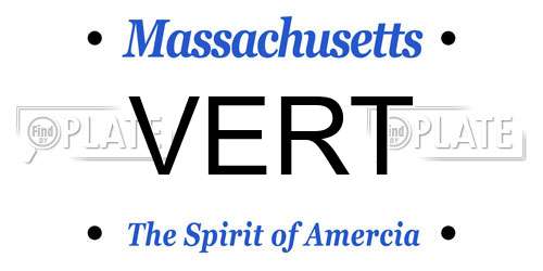 VERT Massachusetts License Plate
