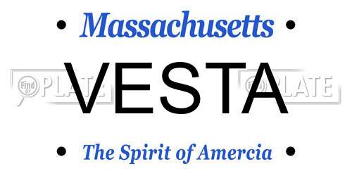 VESTA Massachusetts License Plate