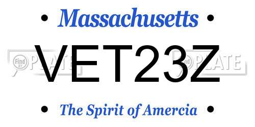 VET23Z Massachusetts License Plate