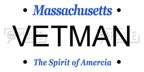 VETMAN Massachusetts License Plate